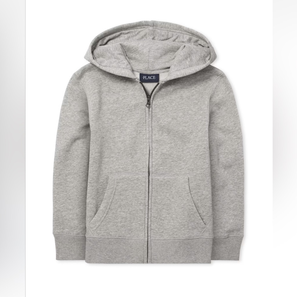Toddler Fleece Zip-Up Hoodie - grey size 12-18 months